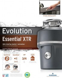 InSinkErator Garbage disposal + air switch + cable, Evolution9